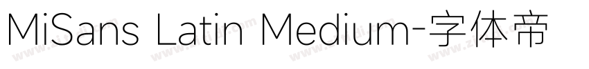 MiSans Latin Medium字体转换